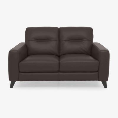 Furniture Village Jules 2 Seater AN Leather Sofa - Teak