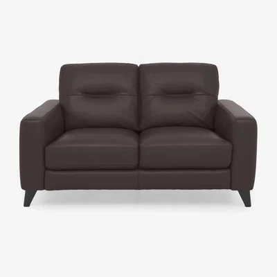 Furniture Village Jules 2 Seater AN Leather Sofa - Teak