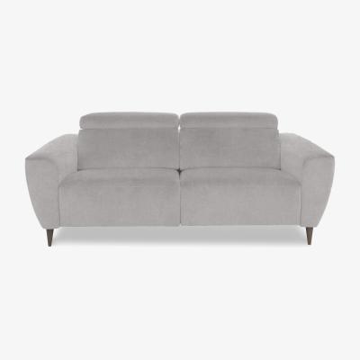 Furniture Village Nicoletti Italia - Milano 2.5 Seater Fabric Power Recliner Sofa - Fuente Cement