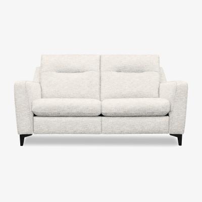 Furniture Village G Plan - Arlo 2 Seater Fabric Sofa - No Recliner - Rush Cream with Ebony Feet