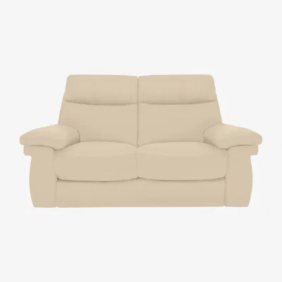 Furniture Village Comfort Story - Serene 2 Seater Leather Sofa - Bisque