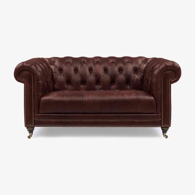 Furniture Village At The Helm - Walter 2 Seater Leather Chesterfield Sofa