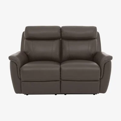 Furniture Village Orlando 2 Seater Leather Sofa - Grey