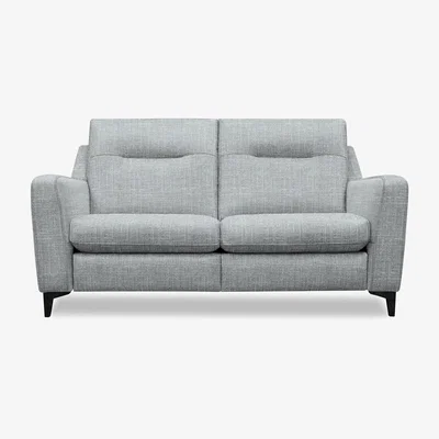 Furniture Village G Plan - Arlo 2 Seater Fabric Sofa - No Recliner - Beach Duck Egg with Ebony Feet