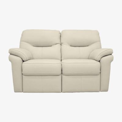 Furniture Village G Plan - Seattle 2 Seater Leather Power Recliner Sofa with Power Lumbar - Cambridge Chalk