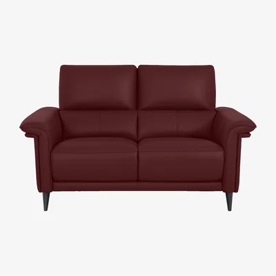 Furniture Village Domicil - Huxley 2 Seater Leather Sofa - Burgundy