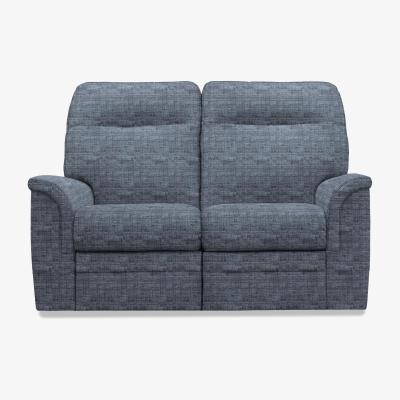 Furniture Village Parker Knoll - Hudson 23 Fabric 2 Seater Power Recliner Sofa with Headrests and Power Lumbar - Dash Blue