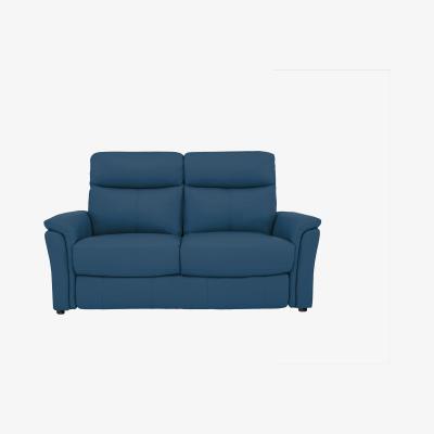 Furniture Village Compact Collection Piccolo 2 Seater Leather Static Sofa - Blue- World of Leather