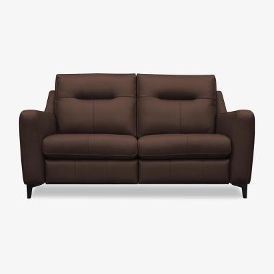 Furniture Village G Plan - Arlo 2 Seater Leather Sofa - No Recliner - Capri Oak with Ebony Feet