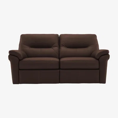 Furniture Village G Plan - Seattle 2.5 Seater Leather Power Recliner Sofa with Power Lumbar - Capri Oak
