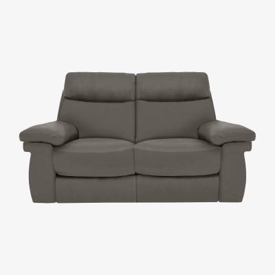 Furniture Village Comfort Story - Serene 2 Seater Leather Power Recliner Sofa with Headrests and Power Lumbar - Elephant