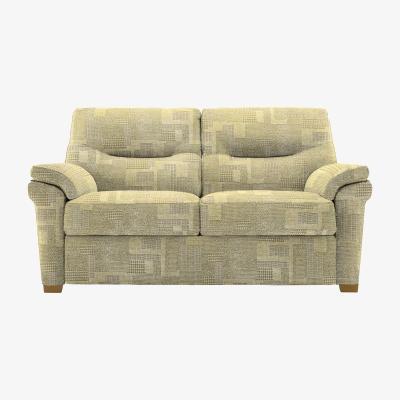 Furniture Village G Plan - Seattle 2 Seater Fabric Sofa with Wooden Feet - Lydia Multi Coloured