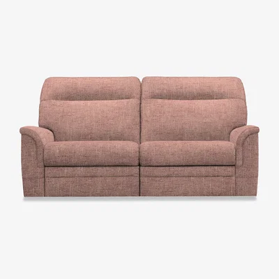 Furniture Village Parker Knoll - Hudson 23 Large 2 Seater Fabric Power Recliner Sofa with Headrests and Power Lumbar - Country Rose