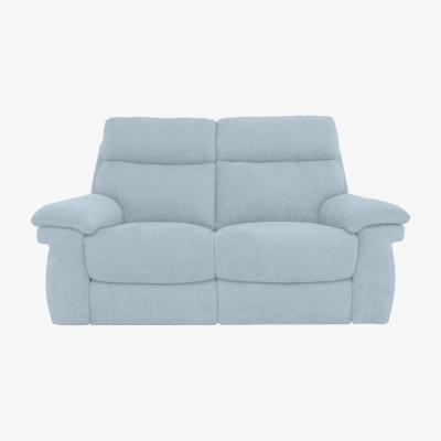 Furniture Village Comfort Story - Serene 2 Seater Fabric Power Recliner Sofa with Headrests and Power Lumbar - Baby Blue