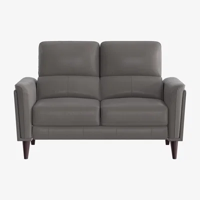 Furniture Village Compact Collection Klein 2 Seater BV Leather Sofa - BV Elephant
