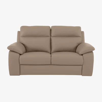 Furniture Village Nicoletti Italia - Pepino 2 Seater Leather Sofa - Torello Taupe