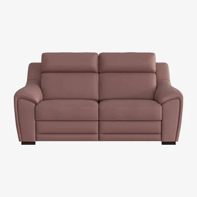 Furniture Village Nicoletti - Tosca 2.5 Seater Leather Power Sofa - Pink
