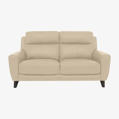 Furniture Village Comfort Story - Zen 2 Seater Leather Sofa - Bisque