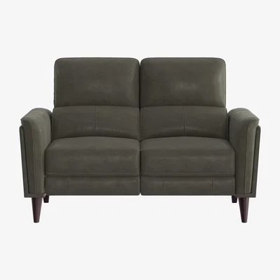 Furniture Village Compact Collection Klein 2 Seater Fabric Power Recliner Sofa with Telescopic Headrests - R16 Charcoal