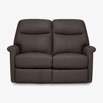 Furniture Village Compact Collection Lille 2 Seater Leather Sofa - Cacao