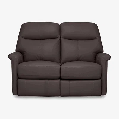 Furniture Village Compact Collection Lille 2 Seater Leather Sofa - Cacao