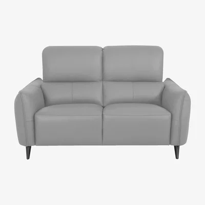 Furniture Village Domicil - Maddox 2 Seater Leather Sofa - NN Light Grey
