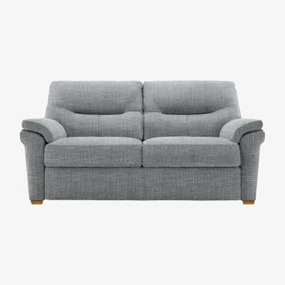 Furniture Village G Plan - Seattle 2.5 Seater Fabric Sofa with Wooden Feet - Beach Duck Egg