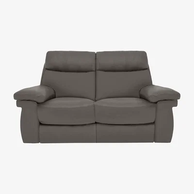 Furniture Village Comfort Story - Serene 2 Seater Leather Power Recliner Sofa - Elephant