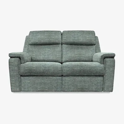 Furniture Village G Plan - Thornbury 2 Seater Fabric Power Recliner Sofa - Waffle Marine