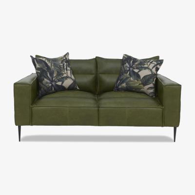 Furniture Village Alexander and James - Boutique Jade Leather 2 Seater Sofa - Kodak Palm