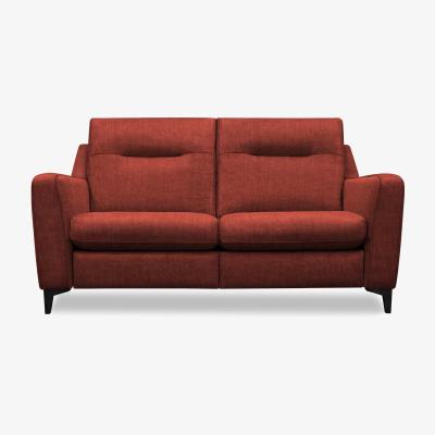 Furniture Village G Plan - Arlo 2 Seater Fabric Sofa - No Recliner - Burgundy with Ebony Feet