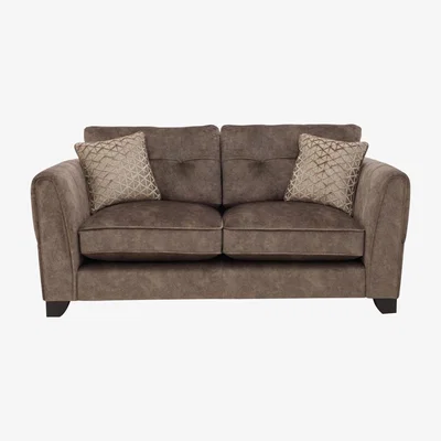 Furniture Village Ariana 2 Seater Fabric Classic Back Sofa - Dapple Chocolate