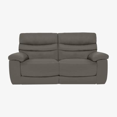 Furniture Village Comfort Story - Nimbus 2 Seater Leather Power Recliner Sofa with Headrests - Elephant