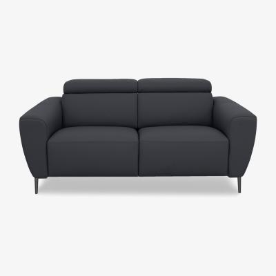 Furniture Village Nicoletti Italia - Milano 2 Seater Leather Power Recliner Sofa - Torello Blu