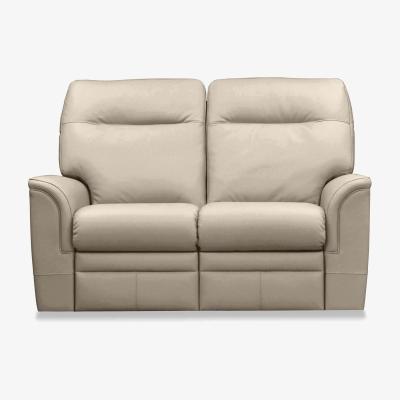 Furniture Village Parker Knoll - Hudson 23 Leather 2 Seater Power Recliner Sofa with Headrests and Power Lumbar - Como Taupe