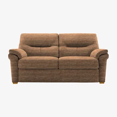 Furniture Village G Plan - Seattle 2.5 Seater Fabric Sofa with Wooden Feet - Victoria Ginger