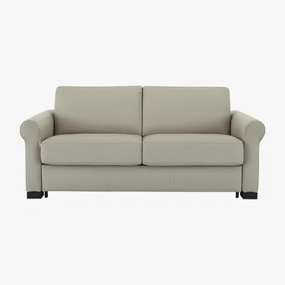 Furniture Village Nicoletti - Alcova 2.5 Seater Leather Sofa Bed with Scroll Arms