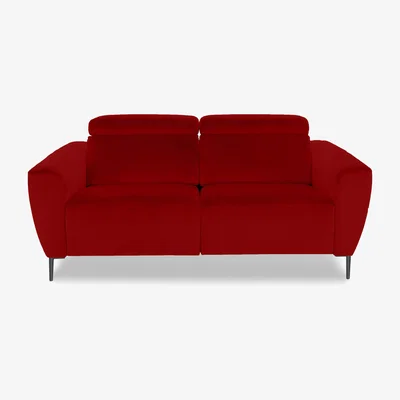 Furniture Village Nicoletti Italia - Milano 2 Seater Fabric Sofa - Selma Rosso