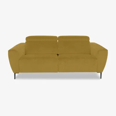 Furniture Village Nicoletti Italia - Milano 2.5 Seater Fabric Sofa - Coupe Giallo