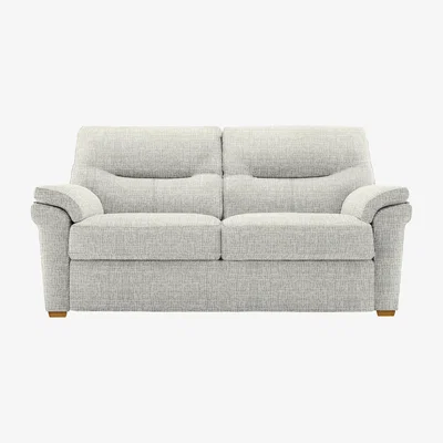 Furniture Village G Plan - Seattle 2.5 Seater Fabric Sofa with Wooden Feet - Waffle Taupe