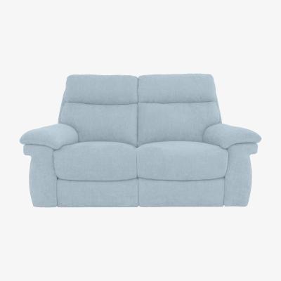 Furniture Village Comfort Story - Serene 2 Seater Fabric Power Recliner Sofa with Headrests - Baby Blue