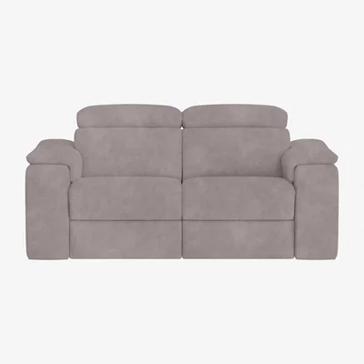 Furniture Village Nicoletti Italia - Davide 2 Seater Fabric Power Recliner Sofa - Selma Grigio