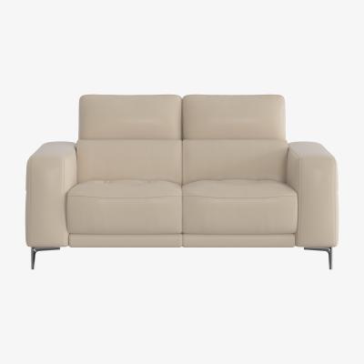 Furniture Village Adama 2 Seater BV Leather Sofa With Recliner - Dapple Grey