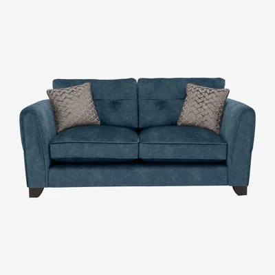 Furniture Village Ariana 2 Seater Fabric Classic Back Sofa - Dapple Ocean