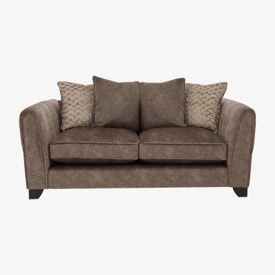Furniture Village Ariana 2 Seater Fabric Pillow Back Sofa - Dapple Chocolate