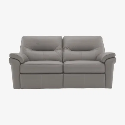 Furniture Village G Plan - Seattle 2.5 Seater Leather Sofa - No Recliner - Cambridge Grey