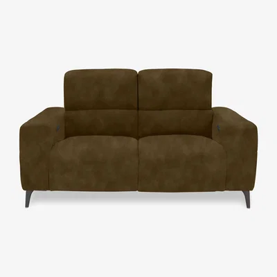 Furniture Village New York 2 Seater Fabric Power Recliner Sofa - Ginger Snap