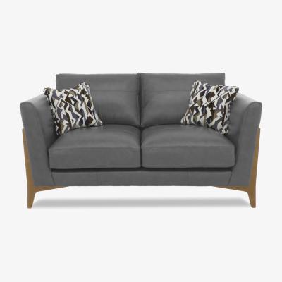 Furniture Village Iris 2 Seater Leather Sofa - Turino Graphite Mo Ft