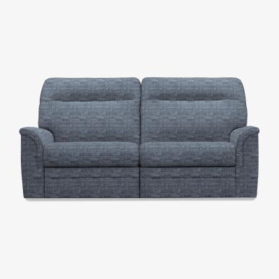 Furniture Village Parker Knoll - Hudson 23 Large 2 Seater Fabric Power Recliner Sofa with Headrests and Power Lumbar - Dash Blue