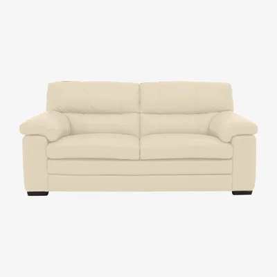 Furniture Village Cozee 2 Seater Pure Premium Leather Sofa - Frost